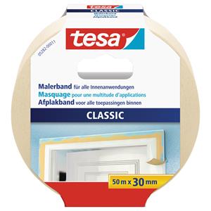 tesa Maler Krepp Premium Classic Abdeckband, 30 mm x 50 m