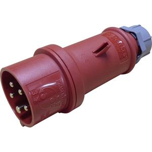 mennekes 3319A - CEE plug 16A 5p 6h 400 V (50+60 Hz) red 3319A