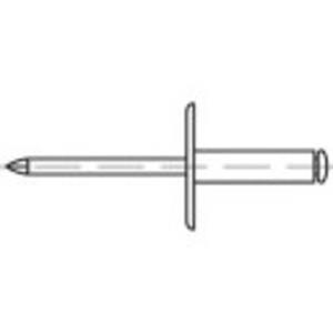 toolcraft Offene Blindniete (Ø x L) 4.8mm x 13mm Stahl Stahl 250St.