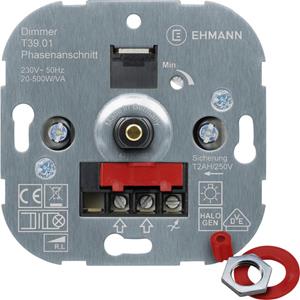 Dimmer (inbouw) Geschikt voor lampen: Gloeilamp, Halogeenlamp Ehmann 3900x0100