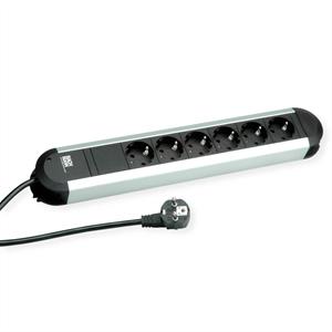 Bachmann 19 inch 6-voudige stekkerdoos schuko 1,75m