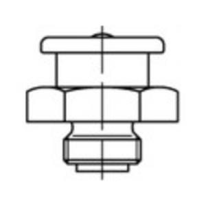 toolcraft Flat smeernippel 11 mm 100 stuks