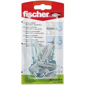 Fischer 94248 Fischer universele pluggen UX Nylon 6 mm 4 stuks