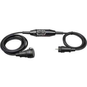 Kopp 1438.0001.5 Strom Verlängerungskabel 16A Schwarz 1.50m mit PRCD-S X57205