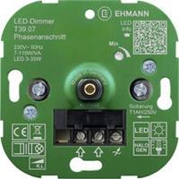 Ehmann 3900x0700 Unterputz Dimmer Geeignet für Leuchtmittel: Energiesparlampe, LED-Lampe, Halogenla Y630351