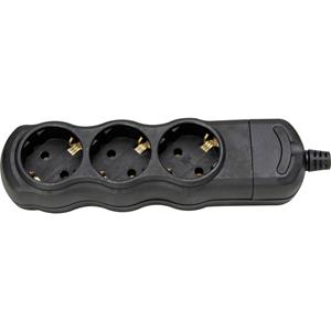 Kopp 120305001 Steckdosenleiste ohne Schalter 3fach Schwarz ohne Stecker 1St.