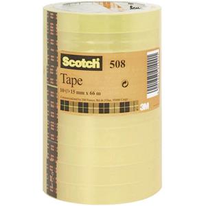 3M Plakband Transparant (l x b) 66 m x 15 mm Inhoud: 10 rollen