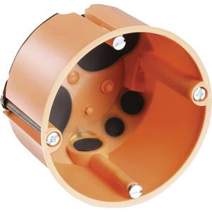 F-Tronic lasdoos Holle wandcontactdoos, 2-componenten, 47 mm, verpakking van 20 stuks 7360028 Oranje