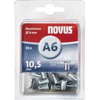 10 Novus Aluminium-Blindnietmuttern Ø7mm,11,5 mm,Typ A7/11,5 mm M5 Nr.: 045-0042