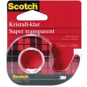 3M Scotch Crystal Clear 600 Plakband Transparant (l x b) 10 m x 12 mm Inhoud: 1 rollen