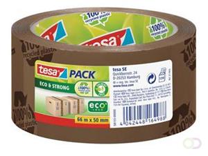 Tesapack eco & strong ecoLogo, ft 50 mm x 66 m, PVC, bruin