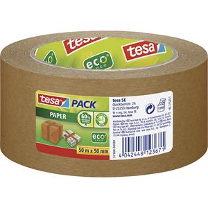 tesapack PAPER ecoLogo Verpackungsklebeband, 50 mm x 50 m