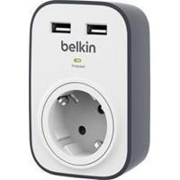 Belkin SurgeCube Überspannungss. Steckdose + 2xUSB 2,4A BSV103vf