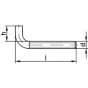 toolcraft Gerade Schraubhaken 60mm Stahl galvanisch verzinkt 100St.