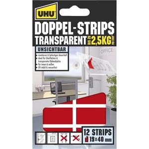 UHU Doppelstrips, 19 x 40 mm