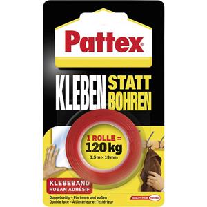 Pattex Dubbelzijdige tape Wit (l x b) 1.5 m x 19 mm Inhoud: 1 rollen