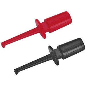 Krokodillenklemmen-set Solderen CAT I Zwart, Rood Voltcraft R8-16F(R+B)