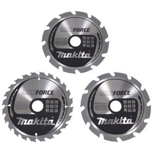 MAKITA Sägeblatt B-33906 3tlg Set 190x30mm 2x12Z+24Z mit 2 Reduzierringen