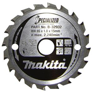 makita SPECIALIZED Hartmetall Kreissägeblatt 85 x 15 x 0.7mm Zähneanzahl: 20 1St.