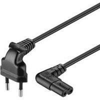 GOOBAY Power cable 0.5 m, black Euro plug (Type C CEE 7/16) > Device jack C7