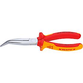 Storchschnabelzange L.160mm Chrom gebogen 45Grad KNIPEX m.2Komp.-Hüllen