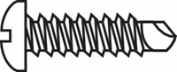 toolcraft 828031 Zelfborende schroeven 4.2 mm 19 mm Kruiskop Phillips DIN 7504 Staal Verzinkt 100 stuk(s)