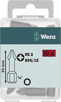 Wera Box 855/1Z PZ1 (1 = 1VE ÃƒÂ  10 st.) Kruis-bit PZ 1 Gereedschapsstaal taai D 6.3 10 stuks