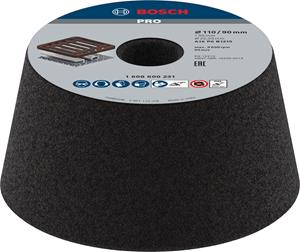 Bosch 1608600233 Schuurkom, conisch-metaal/gietijzer 90 mm, 110 mm, 55 mm, 36ØKorreling 361 stuks