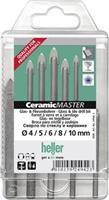 Glas- en keramiekborenset 5-delig Heller QuickBit® CeramicMaster 24942 1/4" (6.3 mm) 1 set