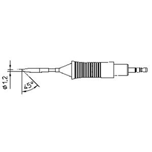 Weller RT6 Soldeerpunt Ronde vorm, afgeschuind 45° Grootte soldeerpunt 1.2 mm Lengte soldeerpunt: 19 mm Inhoud: 1 stuk(s)