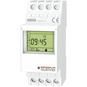 Suevia Zeitschaltuhr für Hutschiene 1 St. DigiPro 2 Schaltspannung (max.): 250 V/AC Schaltstrom (ma S589201