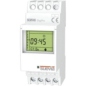 Suevia Zeitschaltuhr für Hutschiene 1 St. DigiPro Schaltspannung (max.): 250 V/AC Schaltstrom (max. S589261