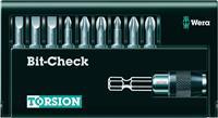 Bitset 10-delig Wera 05056161001 Plat, Kruiskop Phillips, Kruiskop Pozidriv Torsion zone