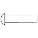 toolcraft Halbrundniete (Ø x L) 4mm x 45mm Stahl 250St.