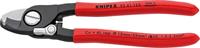 Knipex Kabelschere mit Abisolierfunktion mit Kunststoff überzogen 165 mm - 95 41 165