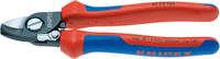 Knipex Kabelschere mit Öffnungsfeder mit Mehrkomponenten-Hüllen 165 mm - 95 22 165