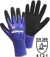 Handschuhe NITRIL AQUA blau / schwarz, VE 12 Paar Größe 8 (M)