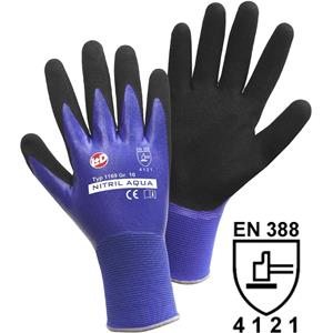 Handschuhe NITRIL AQUA blau / schwarz, VE 12 Paar Größe 10 (XL)