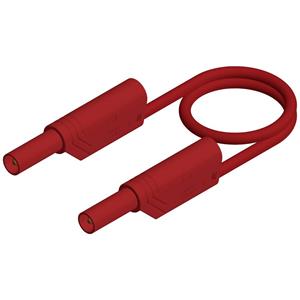 SKS Hirschmann MLS WS 100/1 rt Veiligheidsmeetsnoer [Banaanstekker 4 mm - Banaanstekker 4 mm] 1.00 m Rood 1 stuk(s)