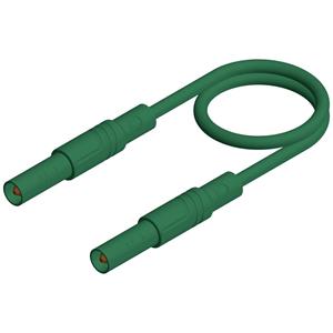 Skshirschmann SKS Hirschmann MLS SIL GG 100/1 grün Veiligheidsmeetsnoer [ Banaanstekker 4 mm - Banaanstekker 4 mm] 1 m Groen