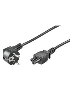 Goobay - Netzkabel mit Kleeblattstecker nk 114 S-300, 3 m, schwarz, 90°