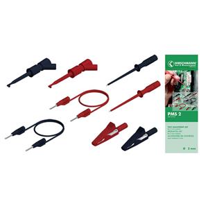 skshirschmann SKS Hirschmann PMS 2 Meetsnoerenset [Stekker 2 mm - Stekker 2 mm] 1.00 m Zwart, Rood 1 set(s)