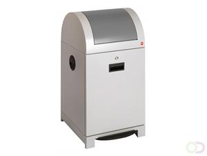 Hailo ProfiLine recycling pedaalemmer met afvalzakhouder 40 ltr,  witaluminium, grijs