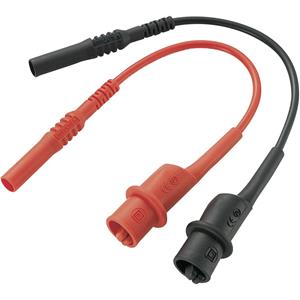 Voltcraft MS-10-BK Veiligheidsmeetsnoerenset [Banaanstekker 4 mm - Krokodilklem] 10.00 cm Zwart, Rood 1 stuk(s)