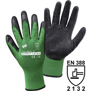 Feinstrickhandschuhe SIMPLY Latex grün / schwarz, VE 60 Paar Größe 11 (XXL)