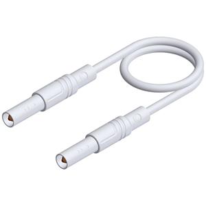 Skshirschmann SKS Hirschmann MLS GG 200/2,5 weiÃƒ/white Veiligheidsmeetsnoer [ Banaanstekker 4 mm - Banaanstekker 4 mm] 2 m Wit