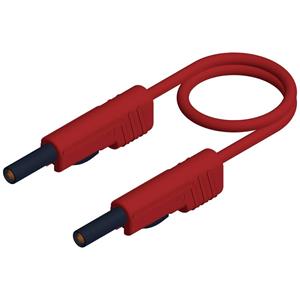 skshirschmann SKS Hirschmann MLB 50/1 V rt Meetsnoer [Banaanstekker 4 mm - Banaanstekker 4 mm] 0.50 m Rood 1 stuk(s)