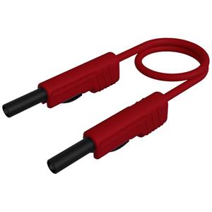 skshirschmann SKS Hirschmann MLB 100/1 V rt Meetsnoer [Banaanstekker 4 mm - Banaanstekker 4 mm] 1.00 m Rood 1 stuk(s)
