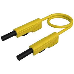 skshirschmann SKS Hirschmann MLB 100/1 V ge Meetsnoer [Banaanstekker 4 mm - Banaanstekker 4 mm] 1.00 m Geel 1 stuk(s)