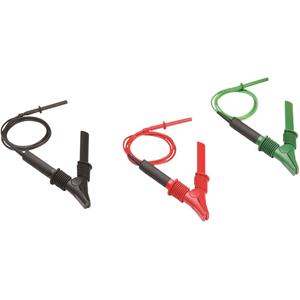 Fluke TLK1550-RTLC Veiligheidsmeetsnoerenset [ Krokodilklem - Banaanstekker 4 mm] Rood, Zwart, Groen
